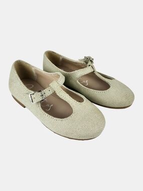 Papanatas Beige Dotted T-strap Mary Jane, NIB